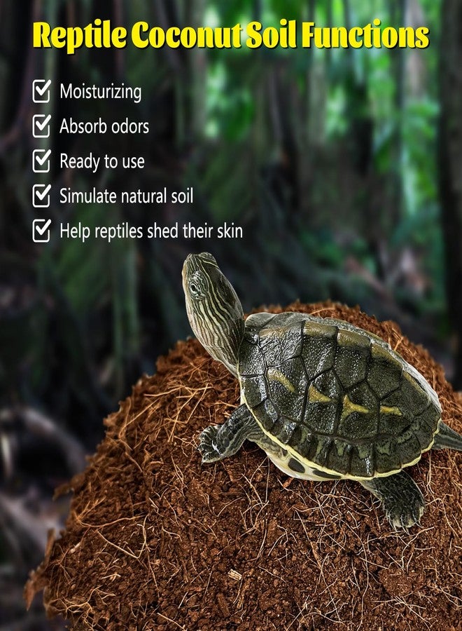 Hamiledyi Reptile Coconut Fiber Substrate Lizards Breathable Coconut Soil Tortoise Habitat Substrate Terrarium Bedding for Snake, Bearded Dragon, Gecko, Horned Frog, Hermit Crab, Tarantulas (1Pack) - Image 3